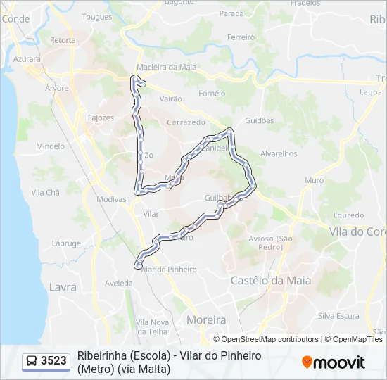 3523 Bus Line Map