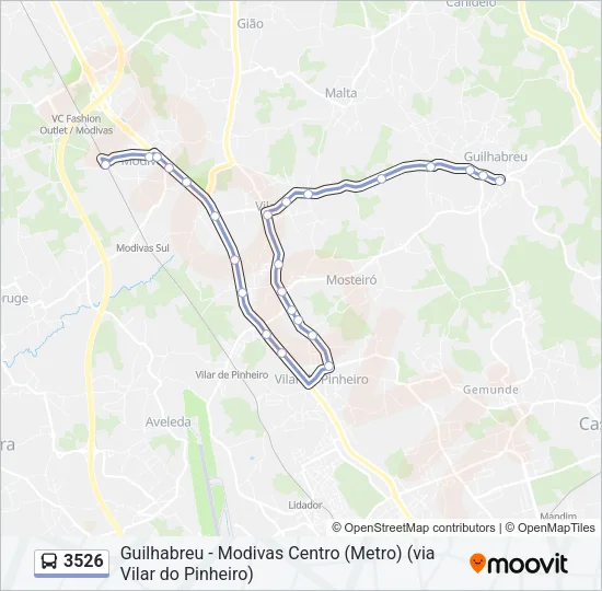 3526 Bus Line Map