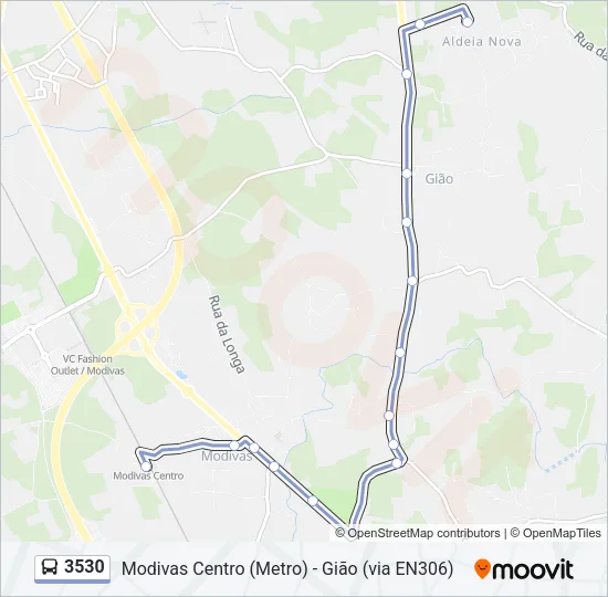 3530 Bus Line Map