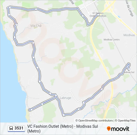 3531 Bus Line Map