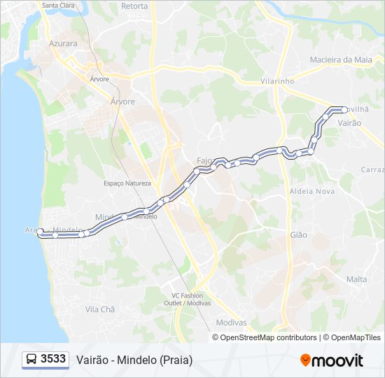 3533 bus Line Map