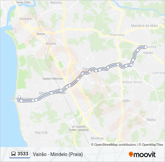 3533 Bus Line Map