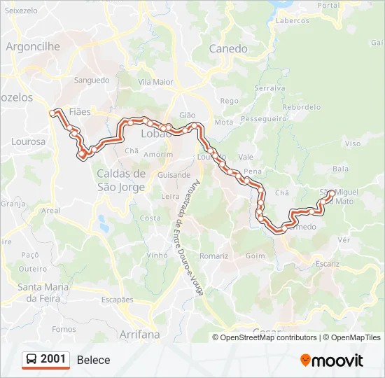 2001 Bus Line Map