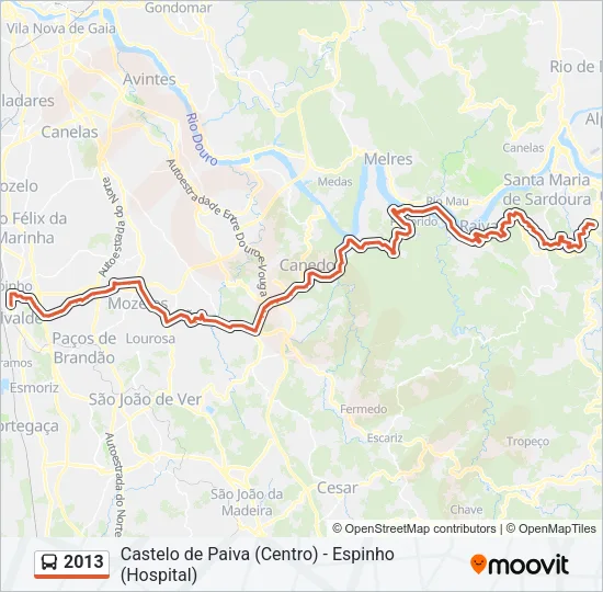 2013 Bus Line Map