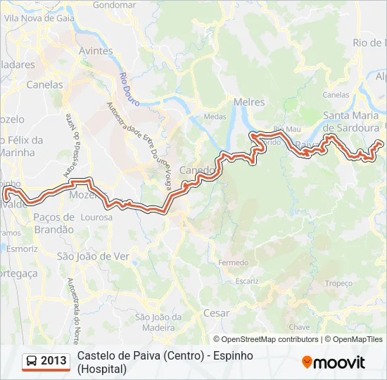 2013 Bus Line Map