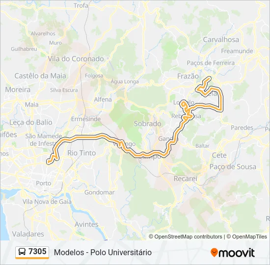 7305 Bus Line Map