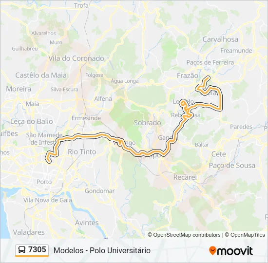 7305 Bus Line Map