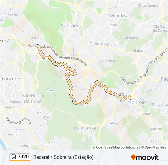 7320 bus Line Map