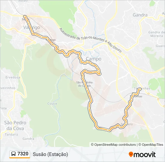 7320 Bus Line Map