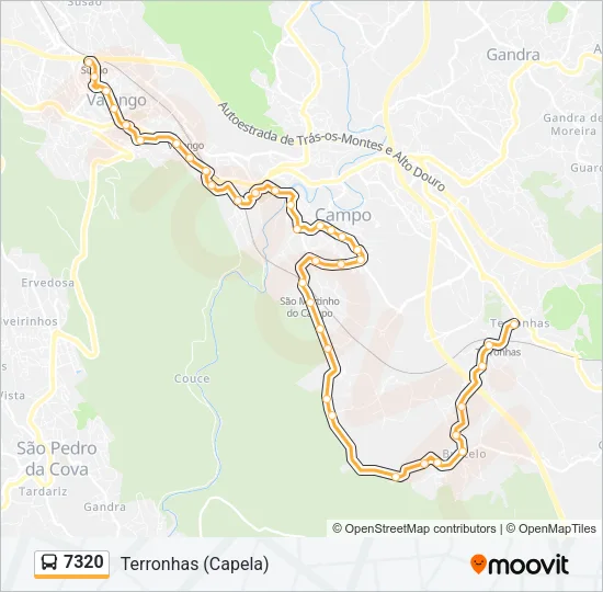 7320 Bus Line Map