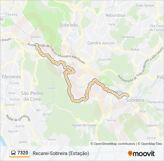 7320 Bus Line Map