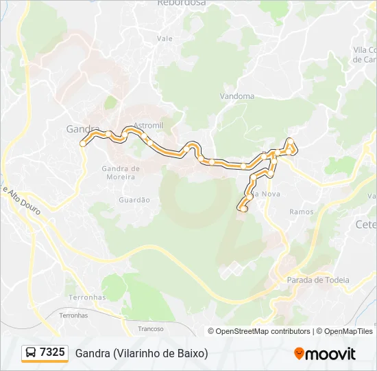 7325 Bus Line Map
