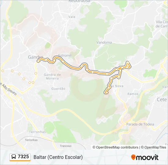7325 Bus Line Map