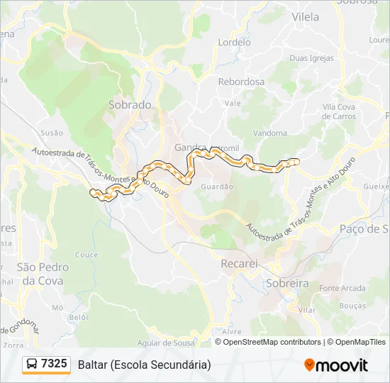 7325 Bus Line Map