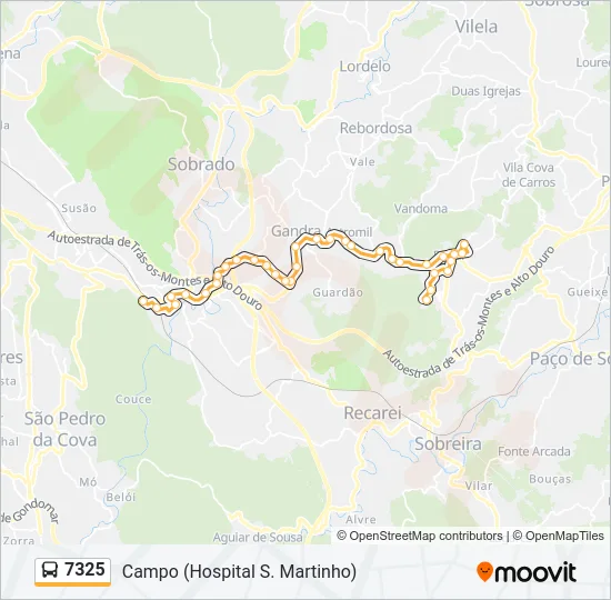 7325 Bus Line Map