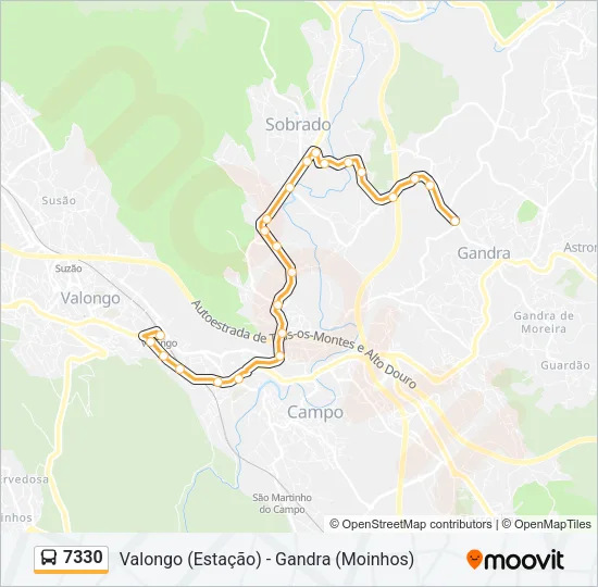 7330 Bus Line Map