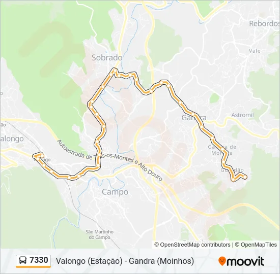 7330 Bus Line Map