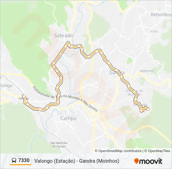 7330 Bus Line Map