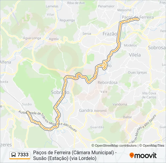 7333 Bus Line Map