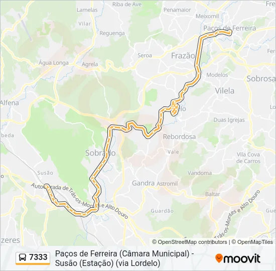 7333 Bus Line Map