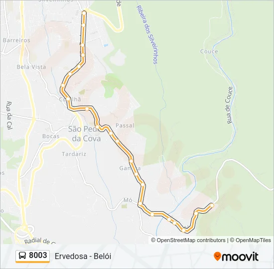 8003 Bus Line Map