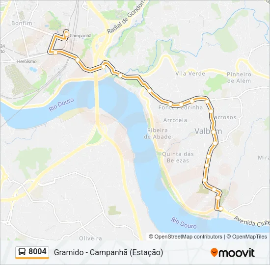8004 Bus Line Map