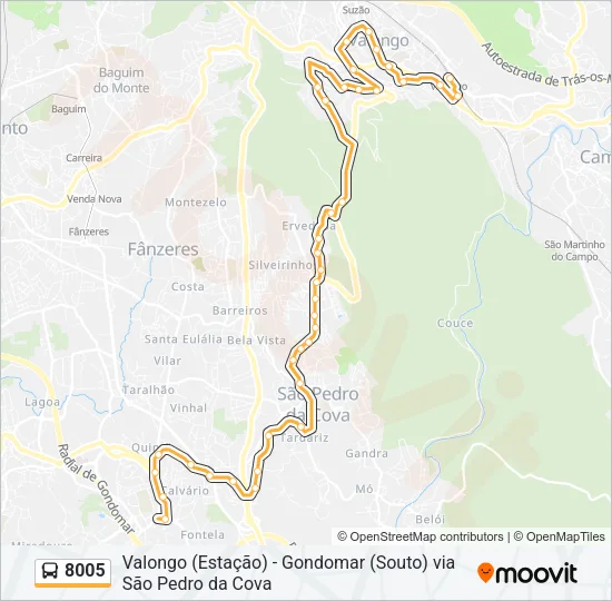 8005 Bus Line Map