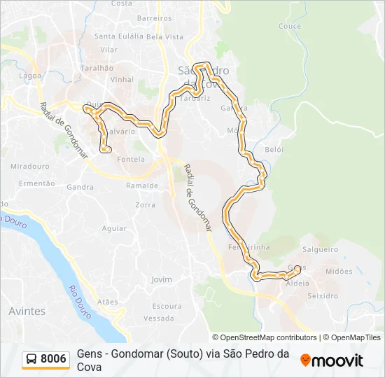 8006 Bus Line Map