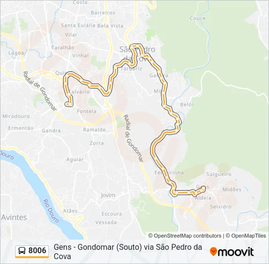 8006 Bus Line Map