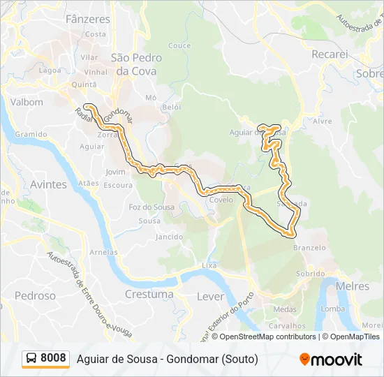 8008 Bus Line Map