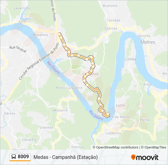 8009 Bus Line Map