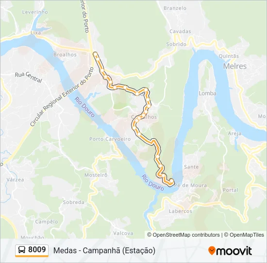 8009 Bus Line Map