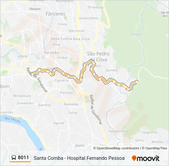 8011 Bus Line Map