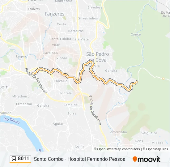 8011 Bus Line Map