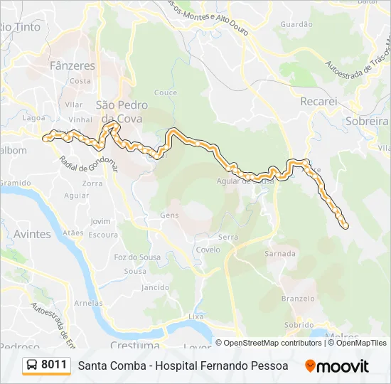 8011 Bus Line Map
