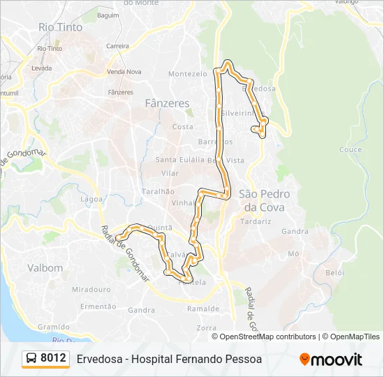 8012 Bus Line Map