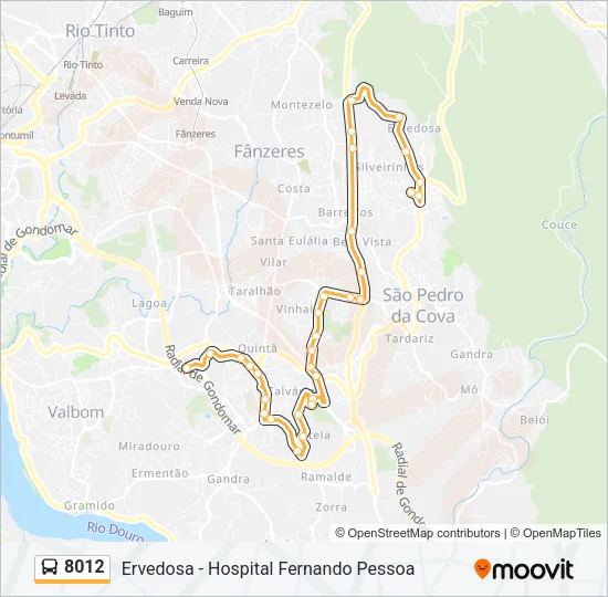 8012 Bus Line Map