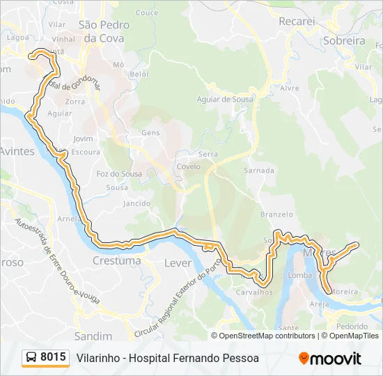 8015 Bus Line Map