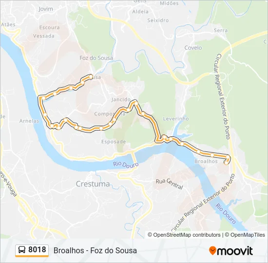 8018 Bus Line Map