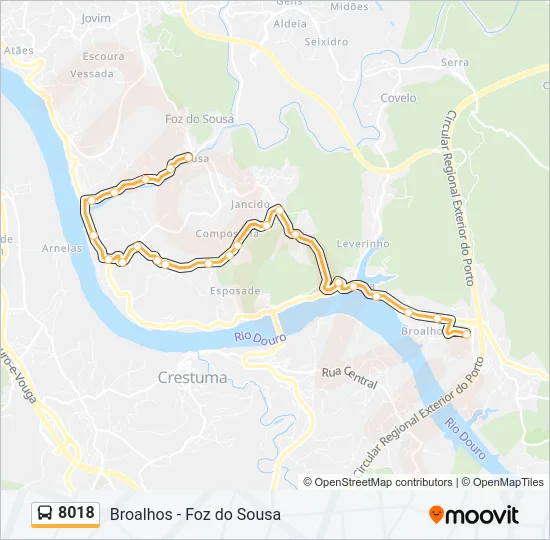 8018 Bus Line Map