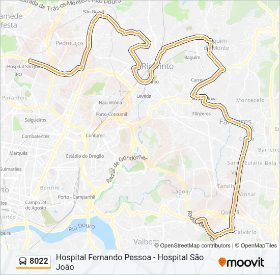 8022 Bus Line Map