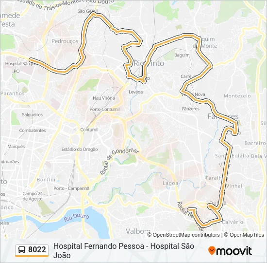8022 Bus Line Map