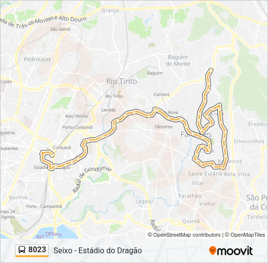 8023 Bus Line Map