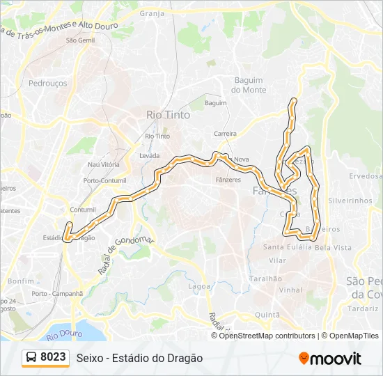 8023 Bus Line Map