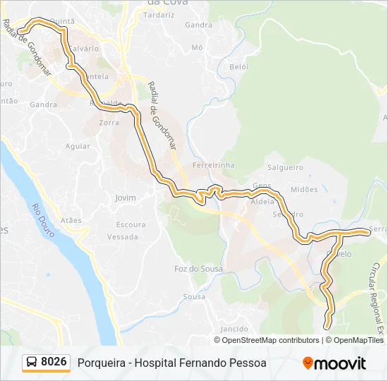 8026 Bus Line Map
