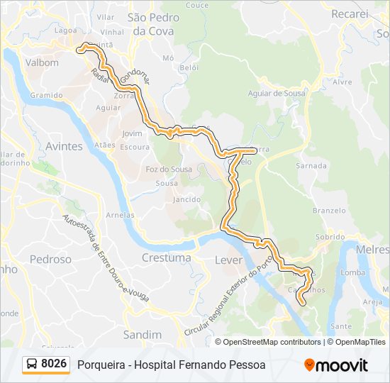 8026 bus Line Map