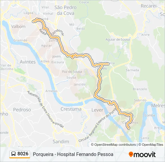 8026 Bus Line Map