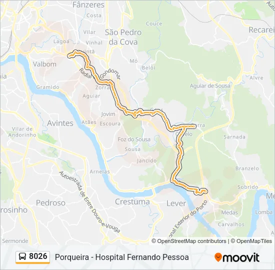 8026 Bus Line Map