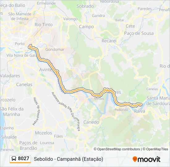 8027 Bus Line Map