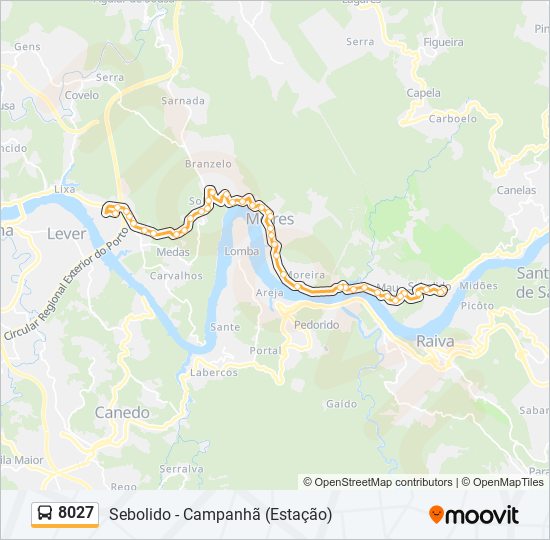 8027 bus Line Map